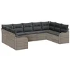 Image de vidaXL - Tuinbank - Set - met - opslag - 9 - pcs - Grijs - poly - rattan
