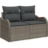 Image de vidaXL - Tuinbank - Set - met - opslag - 10 - pcs - Grijs - poly - rattan