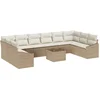 Image de vidaXL - Tuinbank - Set - met - opslag - Beige - en - Crème - poly - rattan