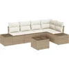 Image de vidaXL - Tuinbank - Set - met - opslag - Beige - en - Crème - poly - rattan