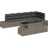 Image de vidaXL - Tuinbank - Set - met - opslag - Grijs - Poly - rattan
