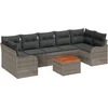 Image de vidaXL - Tuinbank - Set - met - opslag - 8 - pcs - Grijs - poly - rattan