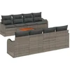Image de vidaXL - Tuinbank - Set - met - opslag - 9 - pcs - Grijs - poly - rattan