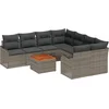 Image de vidaXL - Tuinbank - Set - met - opslag - 9 - pcs - Grijs - poly - rattan