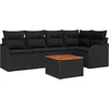 Image de vidaXL - Tuinbank - Set - met - opslag - 6 - pcs - Zwart - poly - rattan