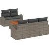 Image de vidaXL - Tuinbank - Set - met - opslag - 6 - pcs - Grijs - poly - rattan