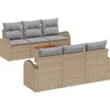 Image de vidaXL - Tuinbank - Set - met - opslag - 7 - pcs - Beige - en - Lichtgrijs - poly - rattan