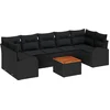 Image de vidaXL - Tuinbank - Set - met - opslag - 8 - pcs - Zwart - poly - rattan