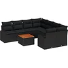 Image de vidaXL - Tuinbank - Set - met - opslag - 9 - pcs - Zwart - poly - rattan
