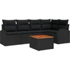 Image de vidaXL - Tuinbank - Set - met - opslag - 6 - pcs - Zwart - poly - rattan