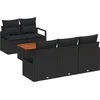 Image de vidaXL - Tuinbank - Set - met - opslag - 6 - pcs - Zwart - poly - rattan