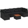 Image de vidaXL - Tuinbank - Set - met - opslag - 8 - pcs - Zwart - poly - rattan