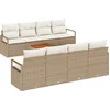 Image de vidaXL - Tuinbank - Set - met - opslag - 9 - pcs - Beige - en - Crème - poly - rattan