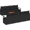 Image de vidaXL - Tuinbank - Set - met - opslag - 9 - pcs - Zwart - poly - rattan