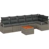Image de vidaXL - Tuinbank - Set - met - opslag - 7 - pcs - Grijs - poly - rattan
