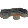 Image de vidaXL - Tuinbank - Set - met - opslag - 9 - pcs - Grijs - poly - rattan