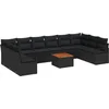 Image de vidaXL - Tuinbank - Set - met - opslag - 11 - pcs - Zwart - poly - rattan