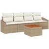 Image de vidaXL - Tuinbank - Set - met - opslag - 5 - pcs - Beige - en - Crème - poly - rattan