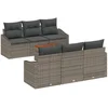 Image de vidaXL - Tuinbank - Set - met - opslag - 7 - pcs - Grijs - poly - rattan