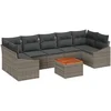 Image de vidaXL - Tuinbank - Set - met - opslag - 8 - pcs - Grijs - poly - rattan