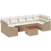 Image de vidaXL - Tuinbank - Set - met - opslag - 8 - pcs - Beige - en - Crème - poly - rattan