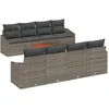 Image de vidaXL - Tuinbank - Set - met - opslag - 9 - pcs - Grijs - poly - rattan