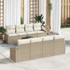 Image de vidaXL - Tuinbank - Set - met - opslag - 9 - pcs - Beige - en - Crème - poly - rattan