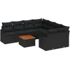 Image de vidaXL - Tuinbank - Set - met - opslag - 9 - pcs - Zwart - poly - rattan