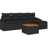 Image de vidaXL - Tuinbank - Set - met - opslag - 6 - pcs - Zwart - poly - rattan