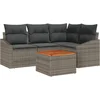 Image de vidaXL - Tuinbank - Set - met - opslag - 5 - pcs - Grijs - poly - rattan