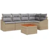 Image de vidaXL - Tuinbank - Set - met - opslag - 6 - pcs - Beige - en - Lichtgrijs - poly - rattan