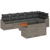 Image de vidaXL - Tuinbank - Set - met - opslag - 9 - pcs - Grijs - poly - rattan