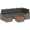 Image de vidaXL - Tuinbank - Set - met - opslag - 7 - pcs - Grijs - poly - rattan
