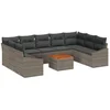 Image de vidaXL - Tuinbank - Set - met - opslag - 10 - pcs - Grijs - poly - rattan