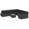 Image de vidaXL - Tuinbank - Set - met - opslag - 11 - pcs - Zwart - poly - rattan