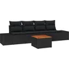 Image de vidaXL - Tuinbank - Set - met - opslag - 5 - pcs - Zwart - poly - rattan