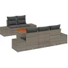 Image de vidaXL - Tuinbank - Set - met - opslag - 6 - pcs - Grijs - poly - rattan