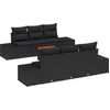 Image de vidaXL - Tuinbank - Set - met - opslag - 7 - pcs - Zwart - poly - rattan