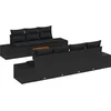 Image de vidaXL - Tuinbank - Set - met - opslag - 8 - pcs - Zwart - poly - rattan
