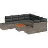 Image de vidaXL - Tuinbank - Set - met - opslag - 9 - pcs - Grijs - poly - rattan