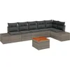 Image de vidaXL - Tuinbank - Set - met - opslag - 7 - pcs - Grijs - poly - rattan