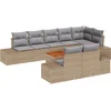 Image de vidaXL - Tuinbank - Set - met - opslag - 9 - pcs - beige - en - lichtgrijs