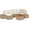 Image de vidaXL - Tuinbank - Set - 7 - pcs - Beige - en - wit