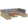 Image de vidaXL - Tuinbank - Set - met - opslag - 10 - pcs - beige - en - lichtgrijs