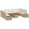 Image de vidaXL - Tuinbank - Set - met - opslag - 10 - pcs - Beige - en - wit