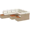 Image de vidaXL - Tuinbank - Set - met - opslag - 9 - pcs - Beige - Poly - rattan
