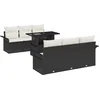 Image de vidaXL - Tuinbank - Set - met - kussen - met - opslag - 7 - pcs - Zwart - Poly - rattan