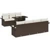 Image de vidaXL - Tuinbank - Set - met - kussen - met - opslag - 8 - pcs - Bruin - Poly - rattan