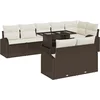 Image de vidaXL - Tuinbank - Set - met - opslag - 9 - pcs - Bruin - Poly - rattan