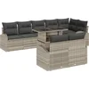 Image de vidaXL - Tuinbank - Set - met - opslag - 9 - pcs - Lichtgrijs - Poly - rattan